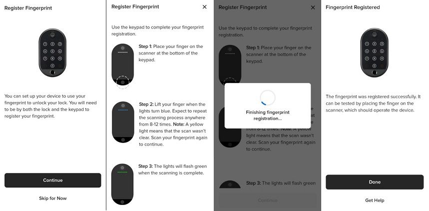 Vingerafdruk instellen voor Smart Keypad 2