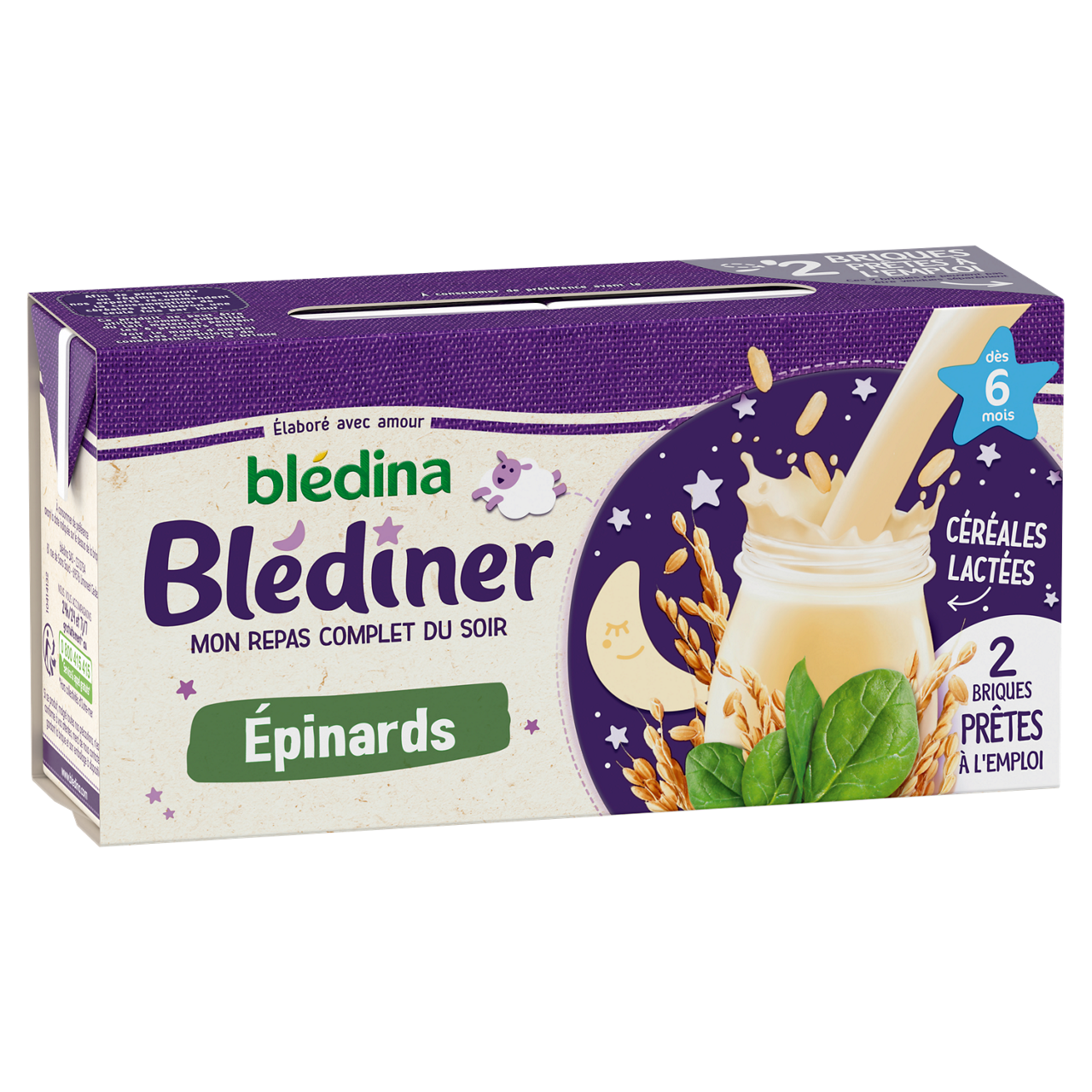 Blédina-Blediner-Carrot - Spinach-6m+-2 x 250 ml