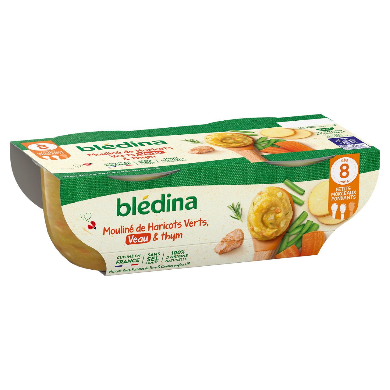 Blédina-Bledina-Grean Bean and Carrot Veal-8m+-400 g