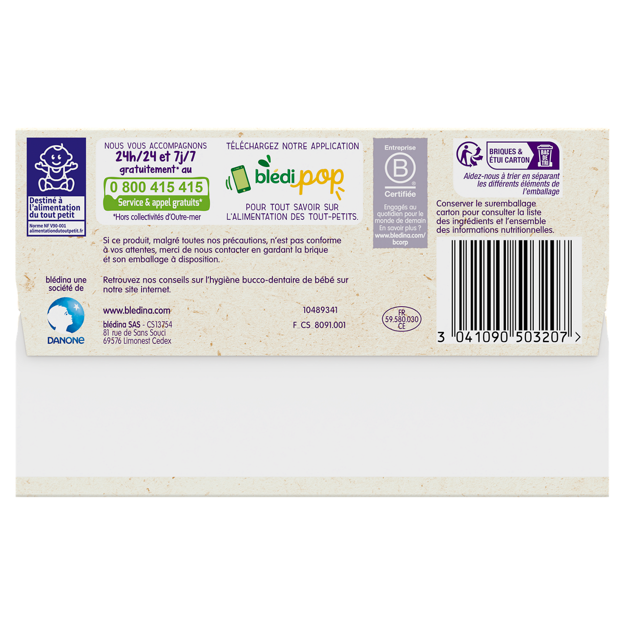 Blédina-Blediner-Green Vegetables-6m+-4 x 250 ml