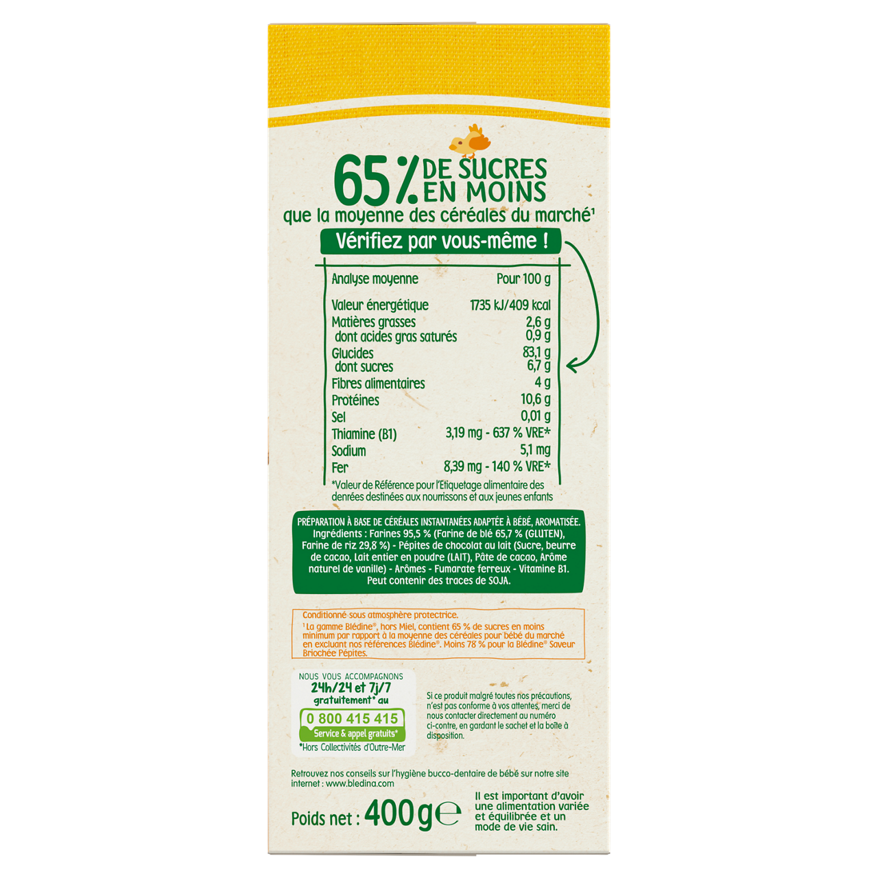 Blédina-Blédine Junior-Brioche Pepite-15m+-400 g