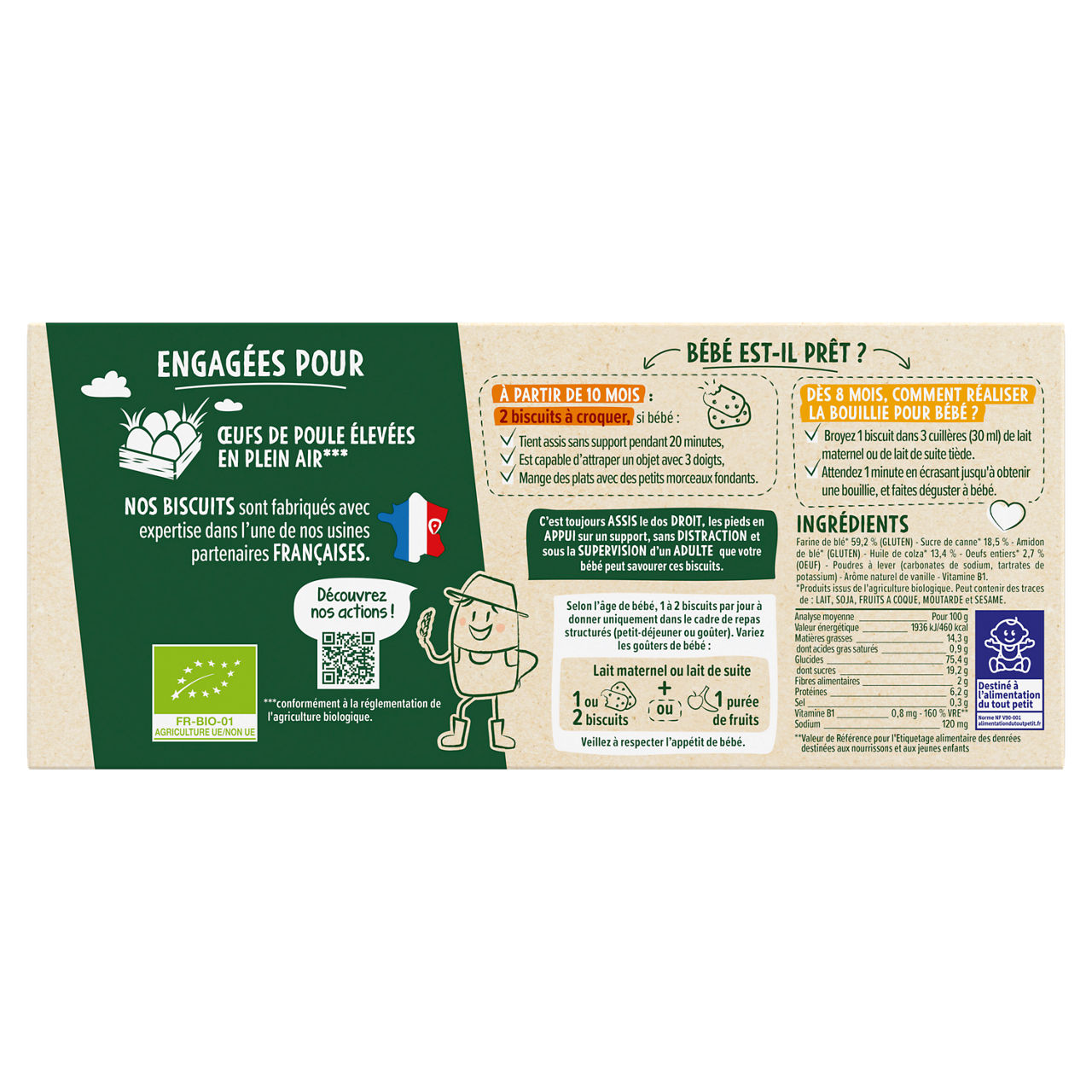 Blédina-Les récoltes bio-Biscuit-8m+-150 g