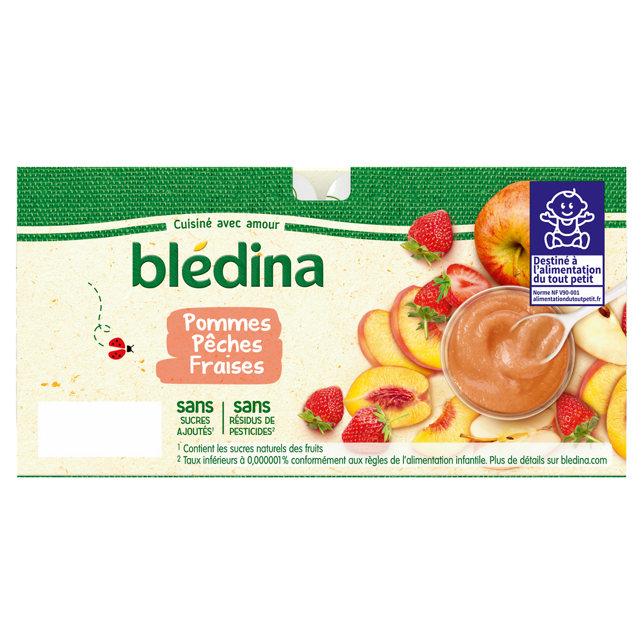 Blédina-Bledina-Apple Peach Strawberry-6m+-400 g