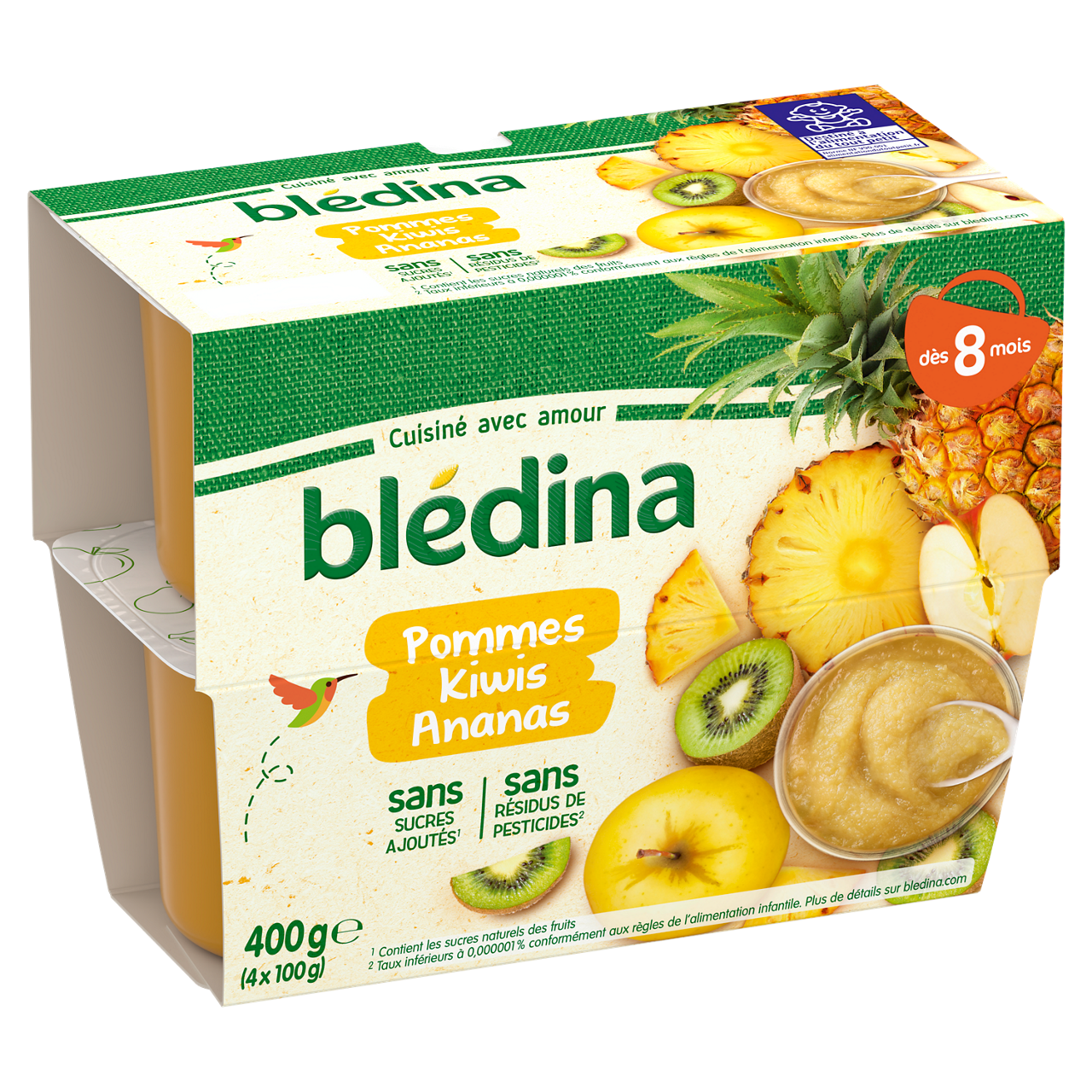Blédina-Bledina-Apple Pineapple-8m+-400 g