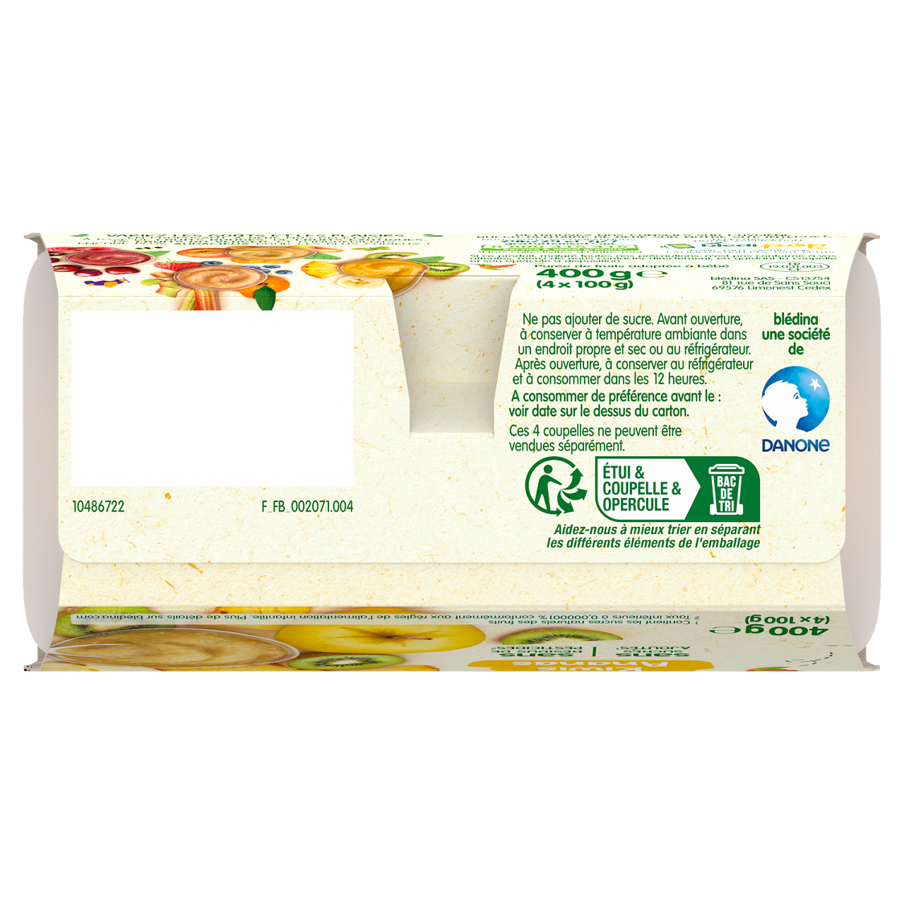 Blédina-Bledina-Apple Pineapple-8m+-400 g