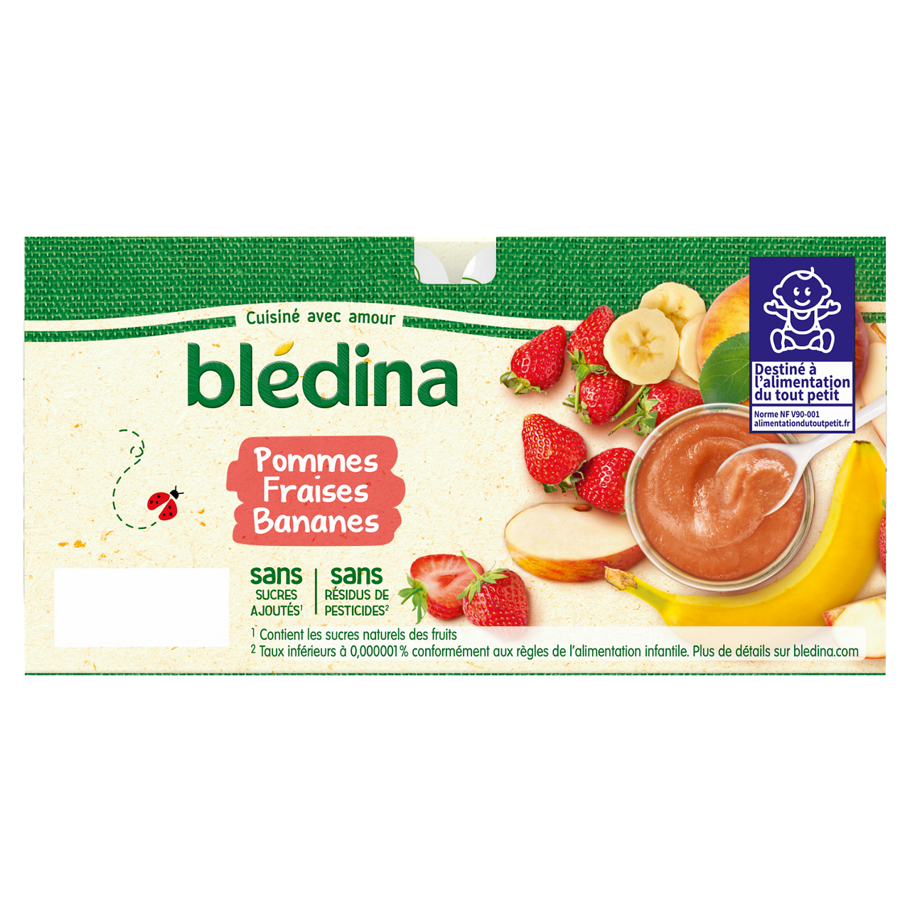 Blédina-Bledina-Apple Raspberry Banana-6m+-400 g