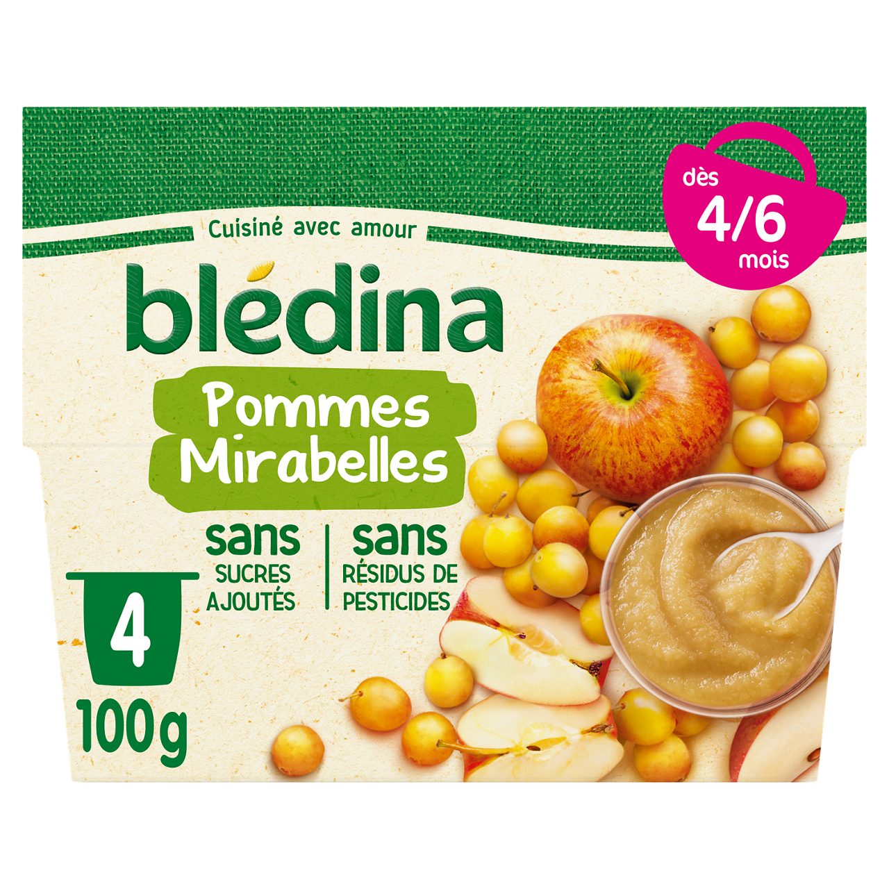 Blédina-Bledina-Apple Plum Vanilla-4m+-400 g
