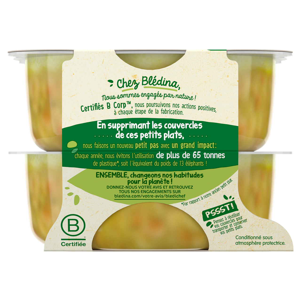 Blédina-Bledichef-Zucchini Macaroni-12m+-2 x 230 g