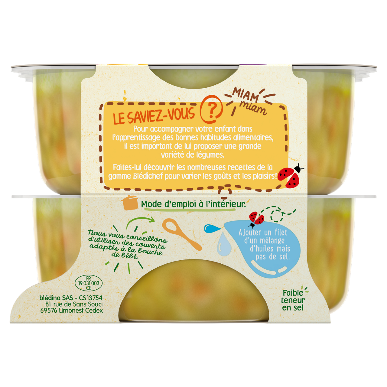 Blédina-Bledichef-Zucchini Macaroni-12m+-2 x 230 g