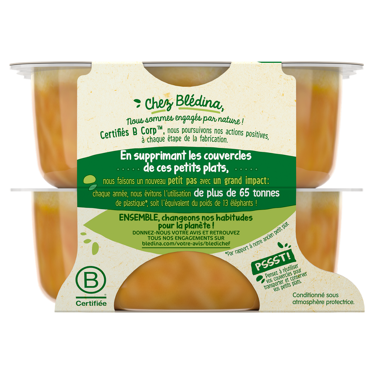 Blédina-Bledichef-Spaghetti and Vegetables cream-12m+-2 x 230 g