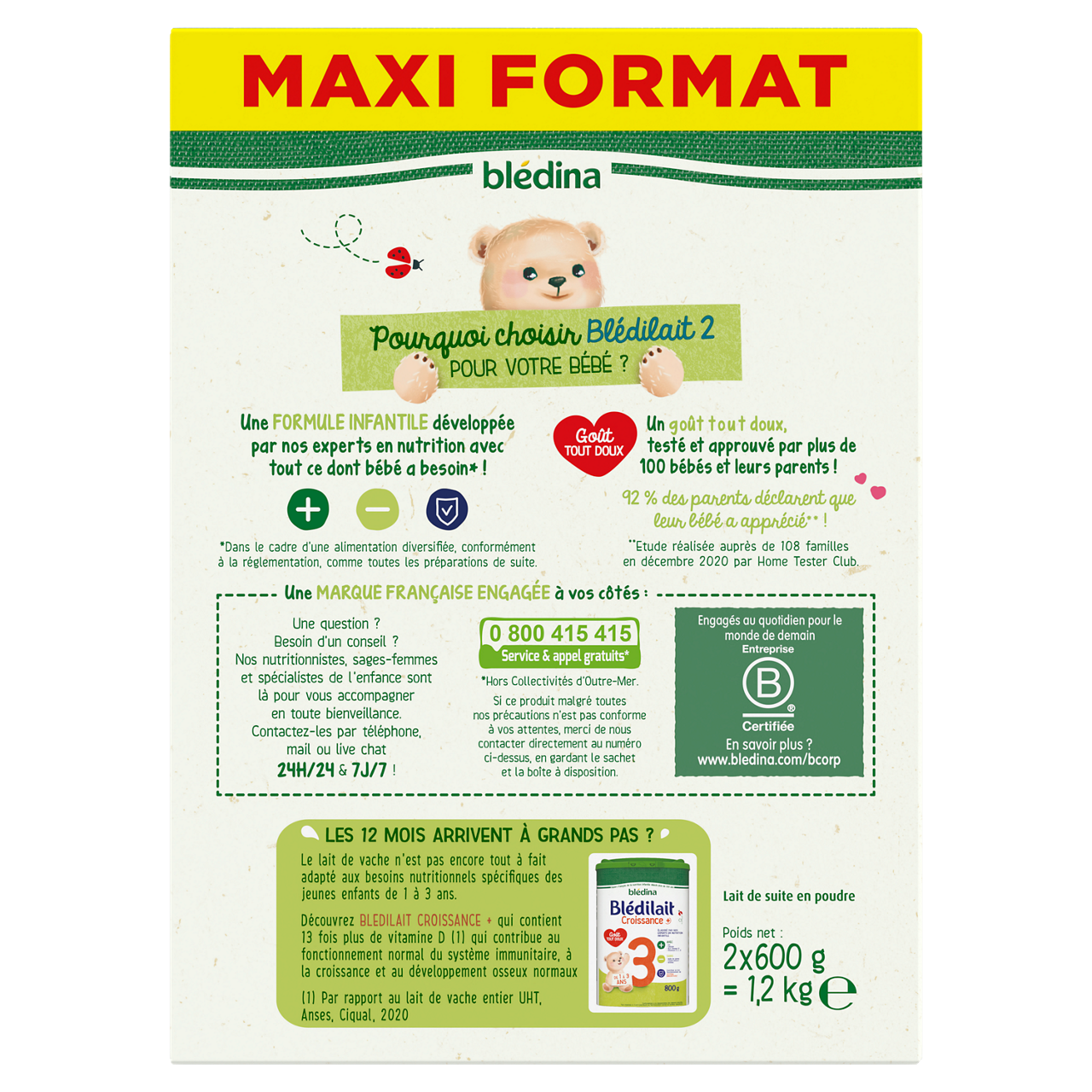 Blédina-Blédilait-Unflavoured-6-12m-1,2 kg