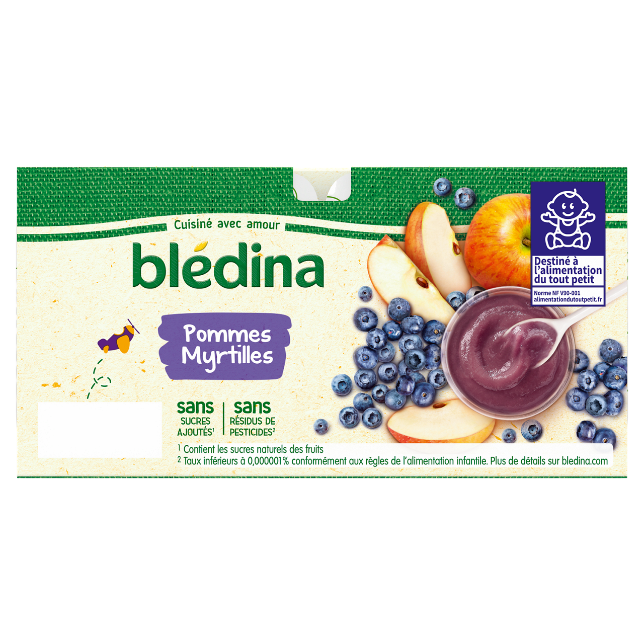 Blédina-Bledina-Apple & Blackcurrant-8m+-400 g