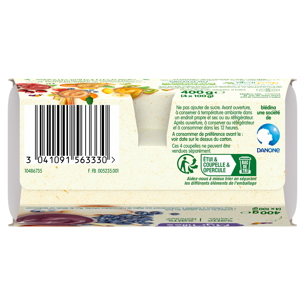 Blédina-Bledina-Apple & Blackcurrant-8m+-400 g