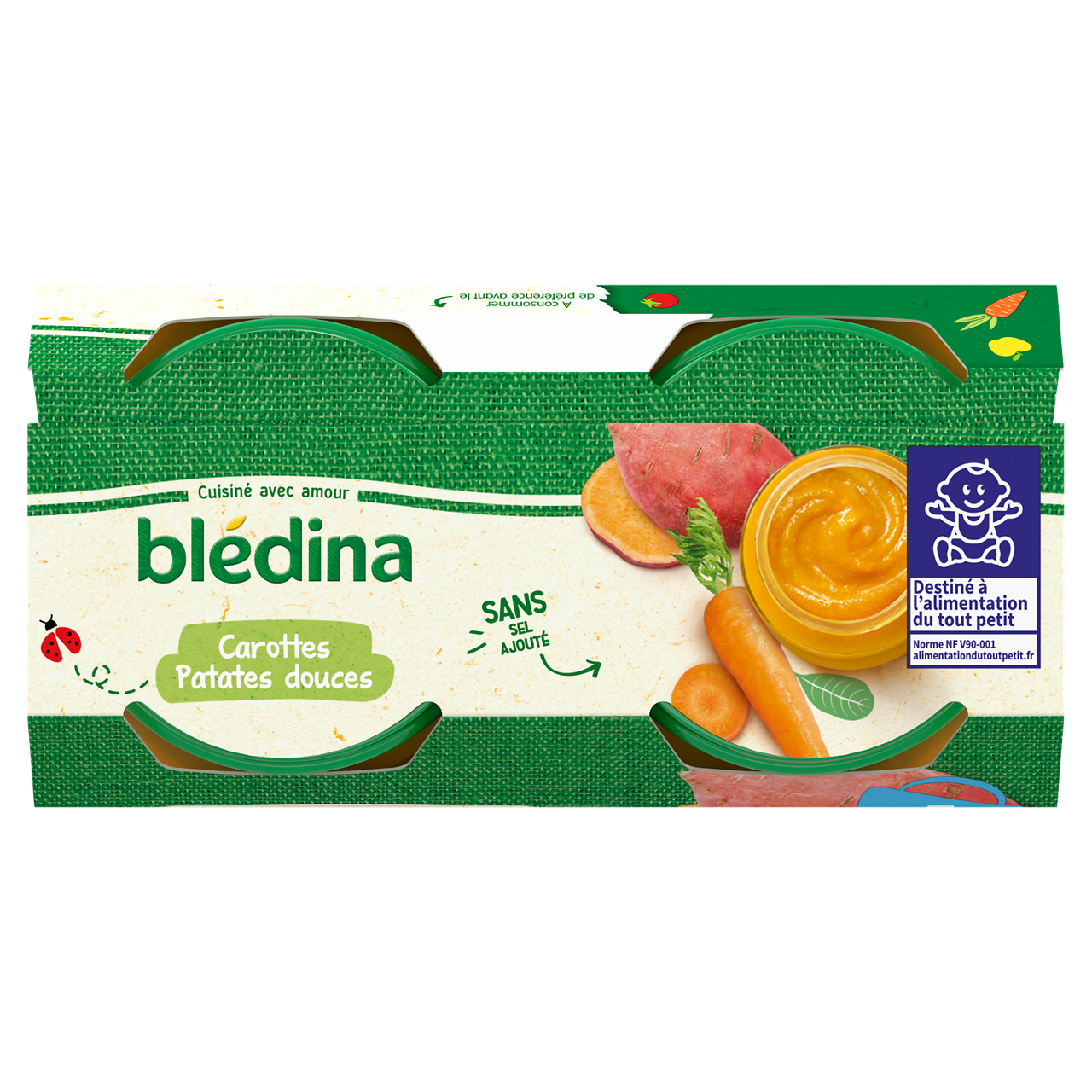 Blédina-Bledina-Carrot Sweet Potato-6m+-2 x 200 g