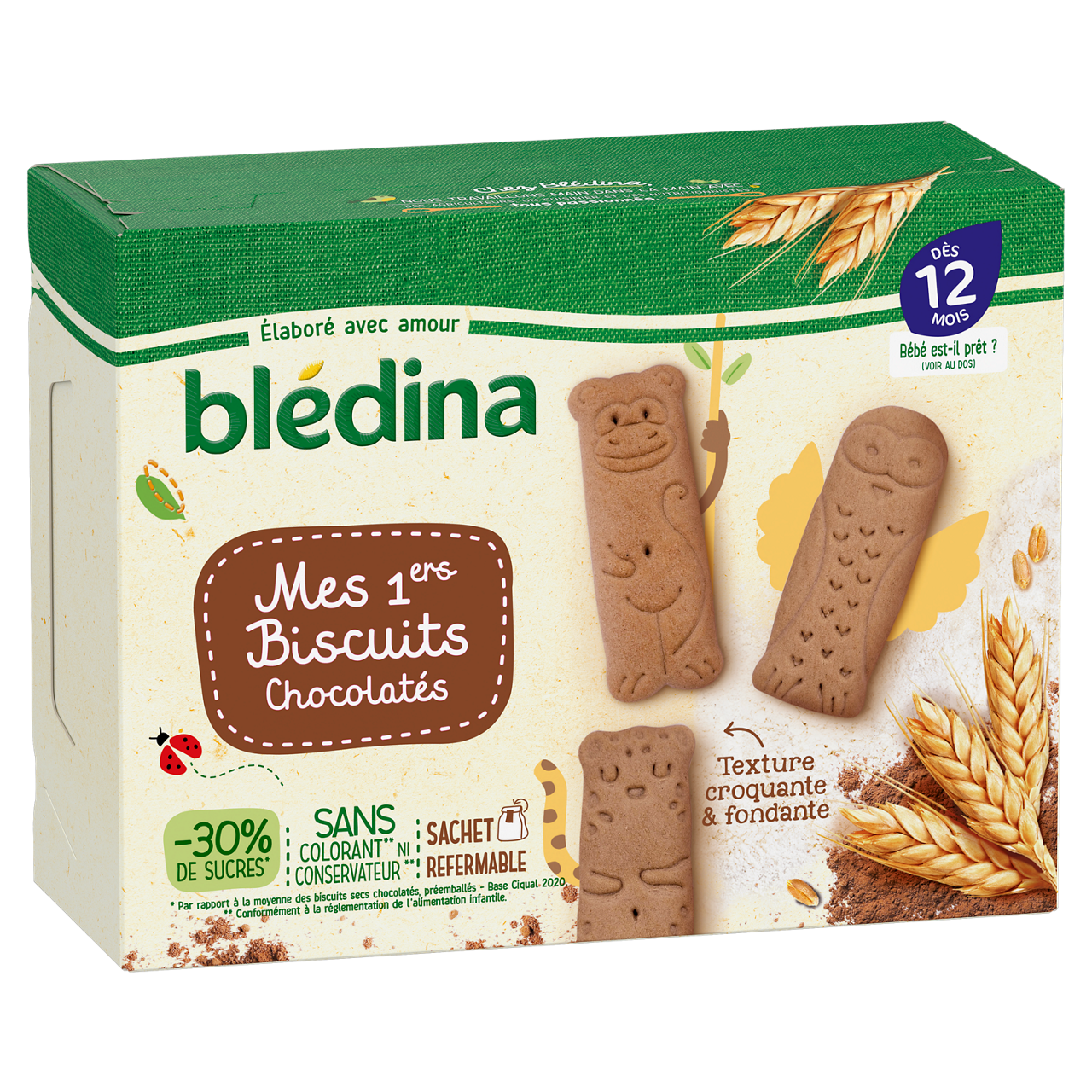 Blédina-Bledina-Biscuit - Cacao-12m+-150 g