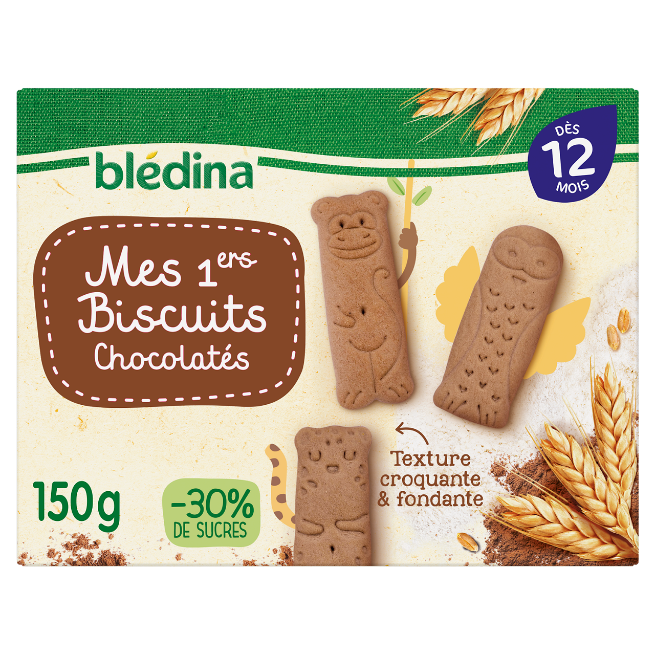 Blédina-Bledina-Biscuit - Cacao-12m+-150 g