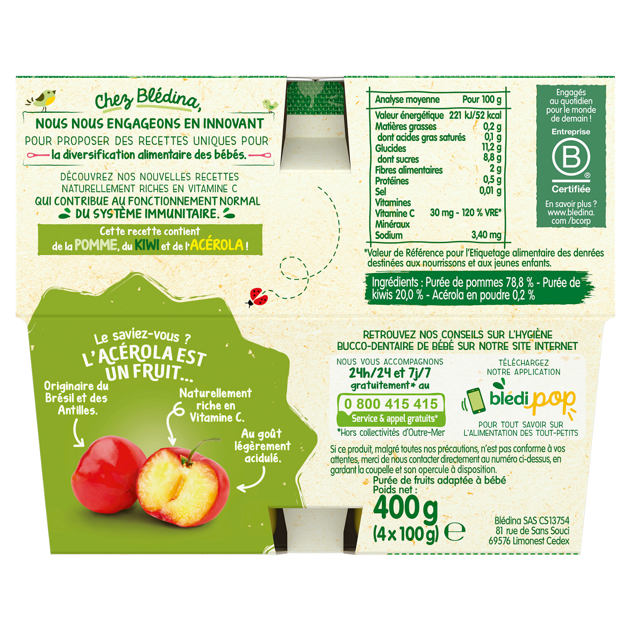 Blédina-Bledina-Unflavoured-8m+-400 g