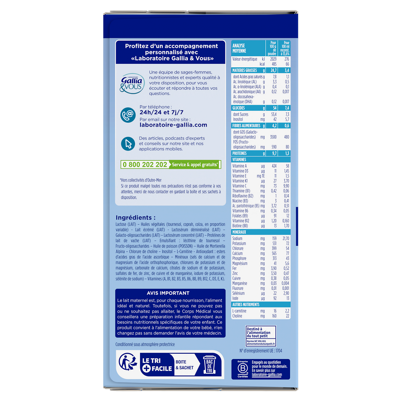 Laboratoire Gallia-Calisma-Unflavoured-0-6m-0,483KG
