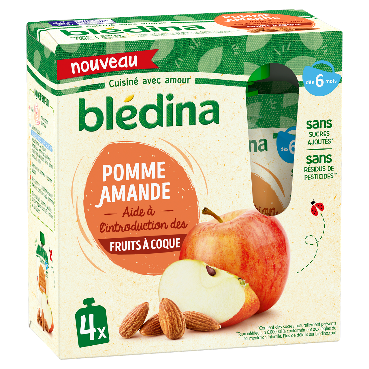 Blédina-Bledina-Apple & almond-6m+-360 g