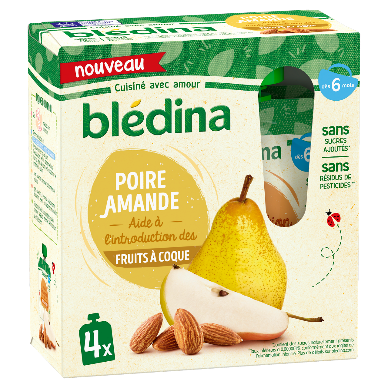 Blédina-Bledina-Pear & almond-6m+-360 g