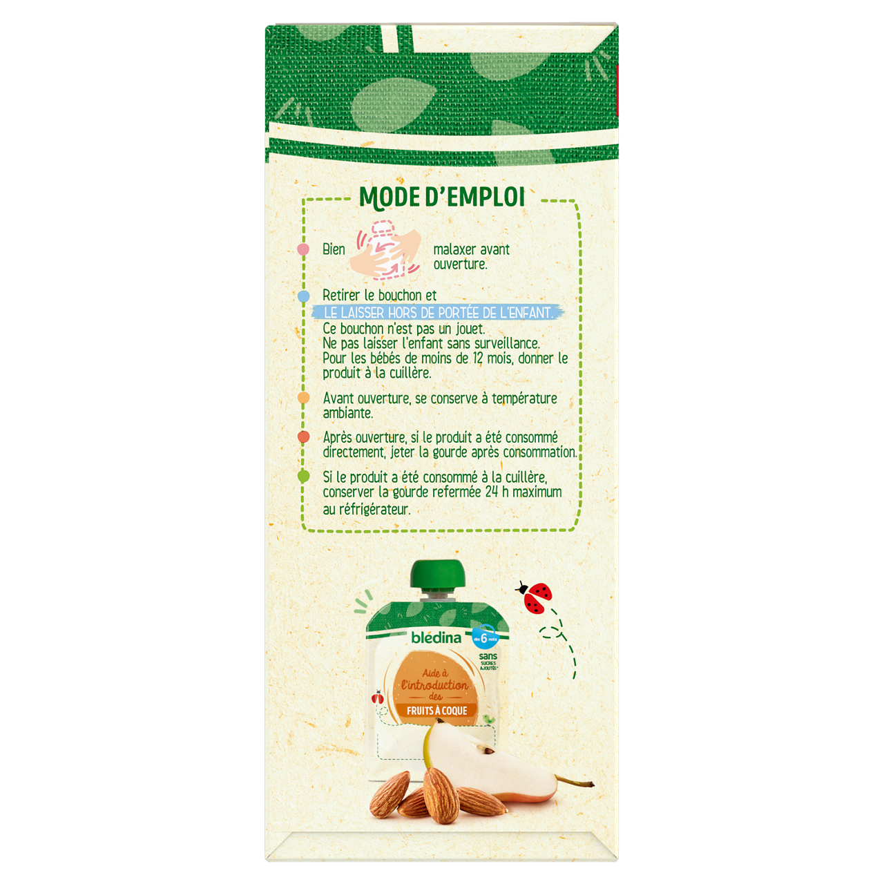 Blédina-Bledina-Pear & almond-6m+-360 g