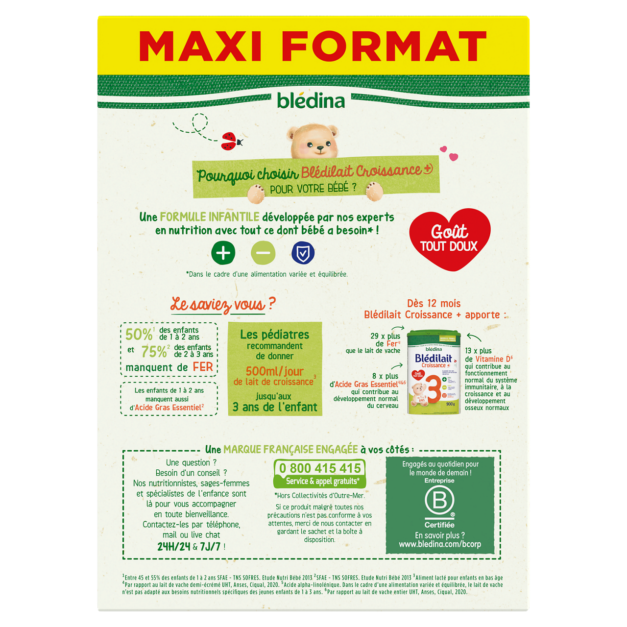 Blédina-Blédilait Croissance-Unflavoured-12m+-1,2 kg