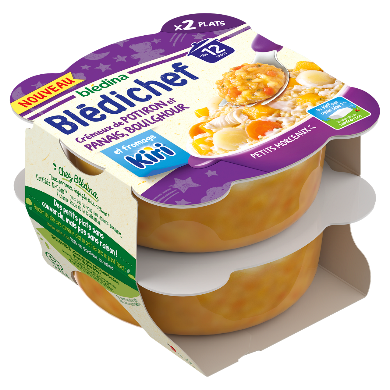 Blédina-Bledichef-Butternut Parsnip Spelt-12m+-2 x 230 g