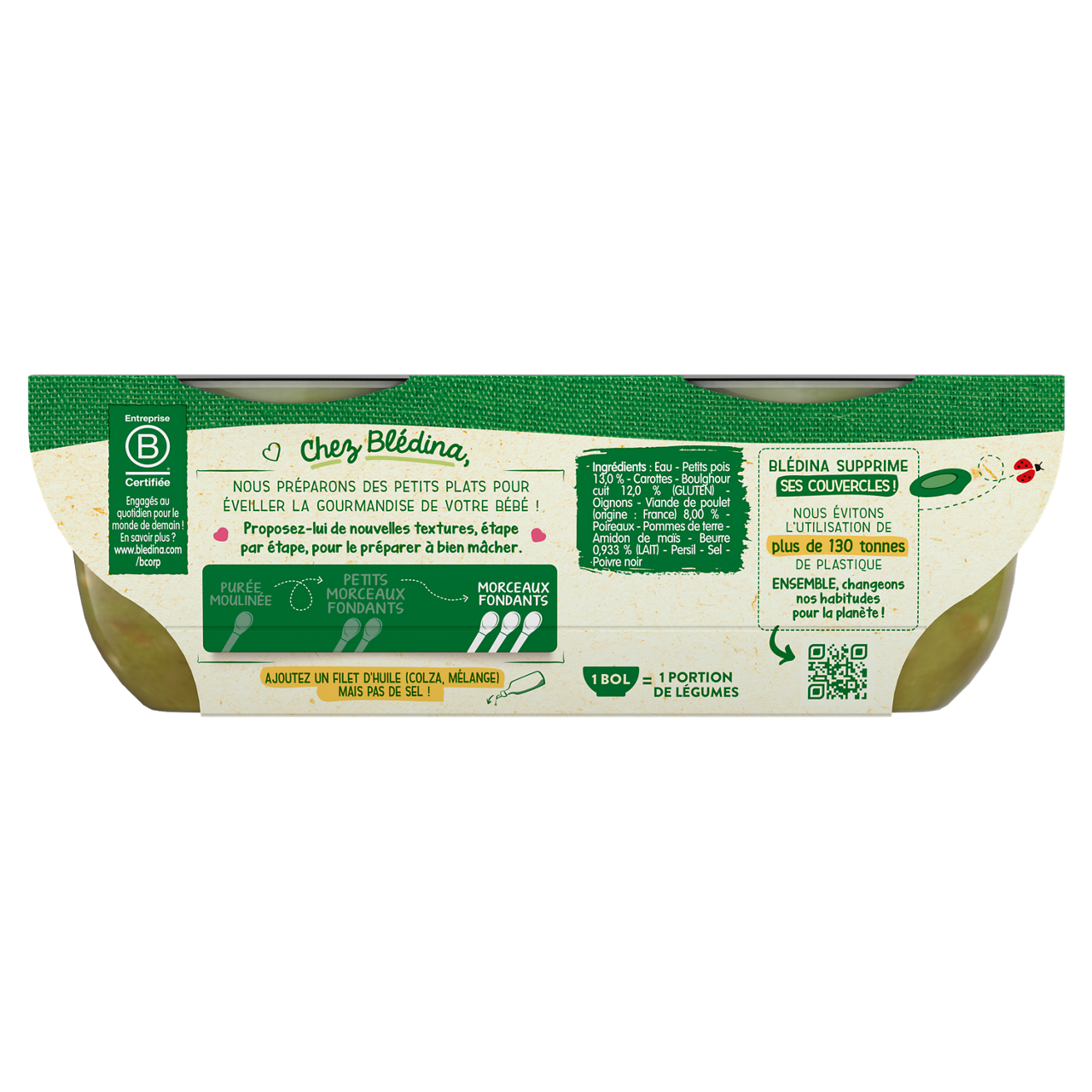 Blédina-Les Idées de Maman-Vegetable Bulgur Turkey-12m+-400 g