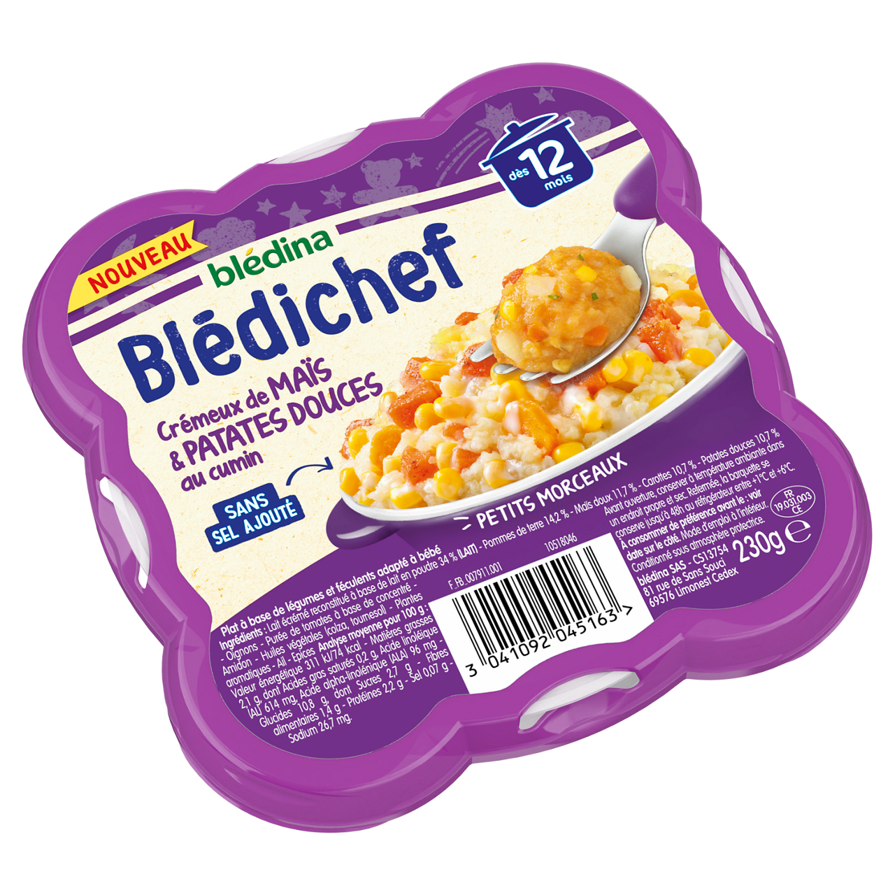 Blédina-Bledichef-Sweet Potato-12m+-230 g