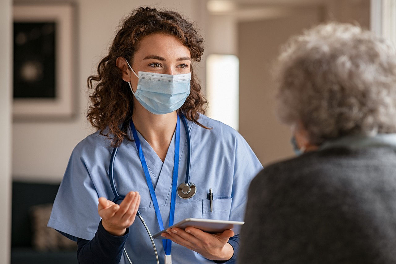 Doctor speaking with a patient