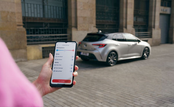 Toyota MyT App on smartphone
